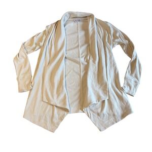 Athleta Pranayama Wrap Cardigan Sweater Oatmeal Beige Ribbed XS Athleisure Yoga